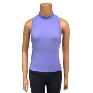 Athleta Momentum Seamless Sport Length Mock Tank Sz XS New $49 Light Purple Top